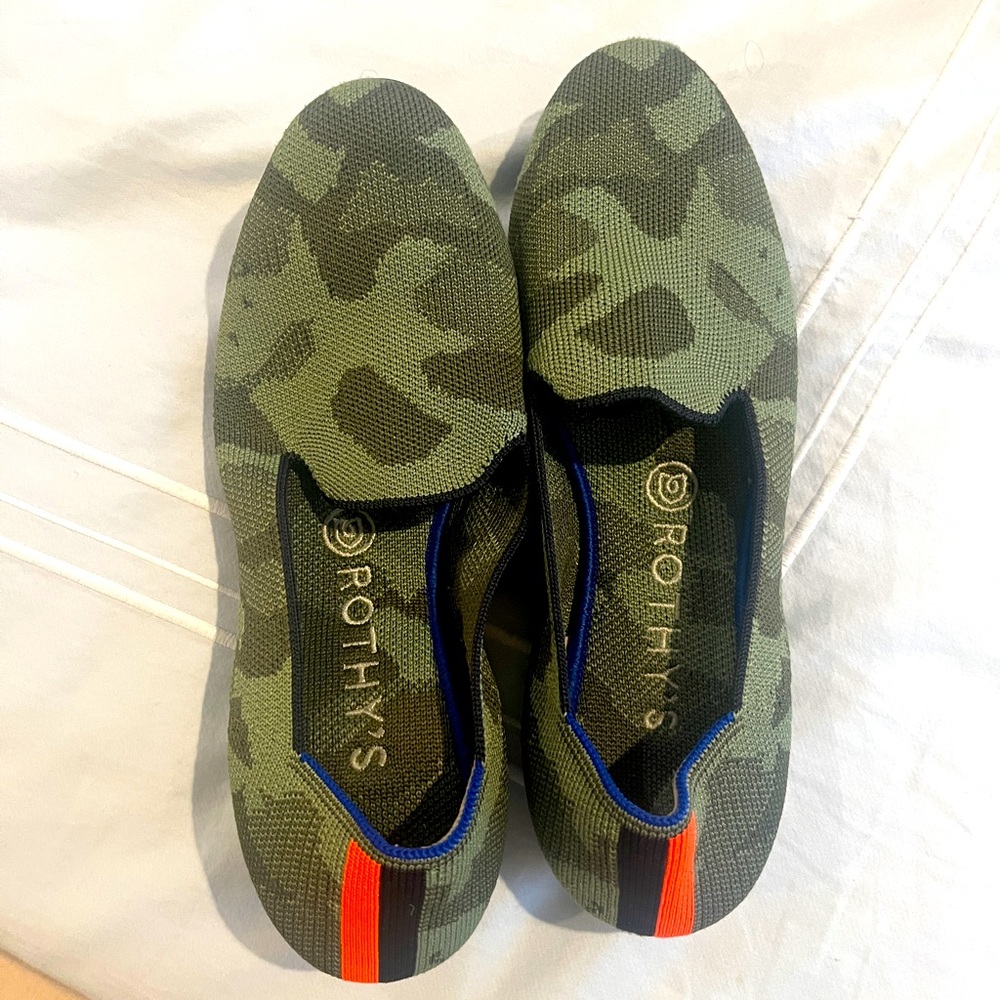 Rothy's Green Camo Loafer - Size 8